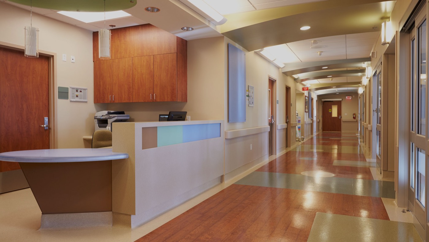 Corridor with timber flooring