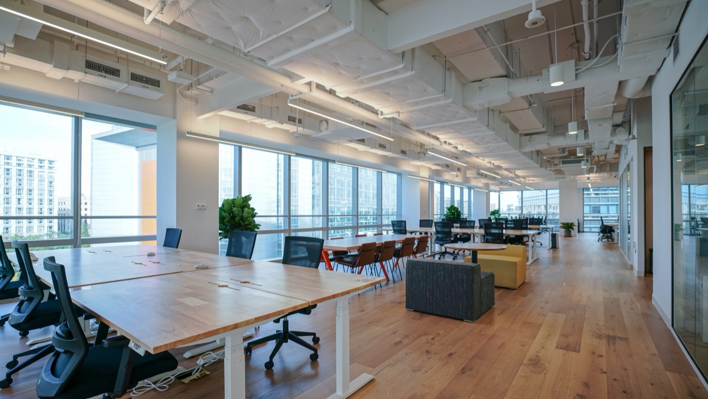 Open plan office interior